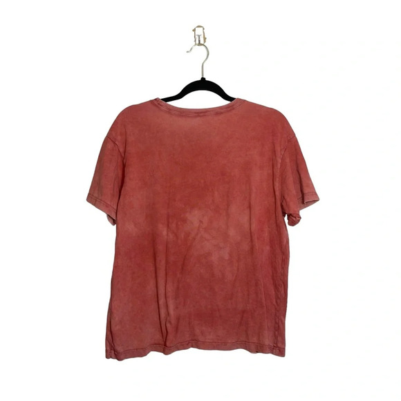 American Eagle 100% Cotton Red Acid Wash Weekend Graphic Boxy Tee Medium Women’s - Picture 6 of 11